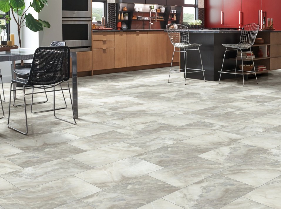Shaw Floorte Paragon Tile: White Onyx Luxury Vinyl Tile 1022V 001101 Room Scene