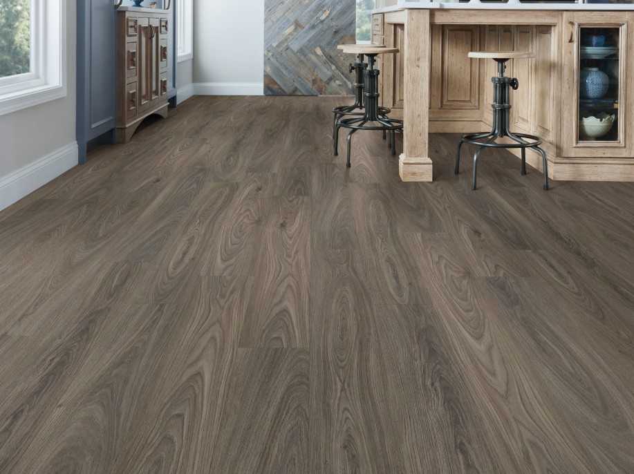 Shaw Floorte Anvil Plus 20 mil: Dark Elm Luxury Vinyl Plank 2357V 00915 Room Scene