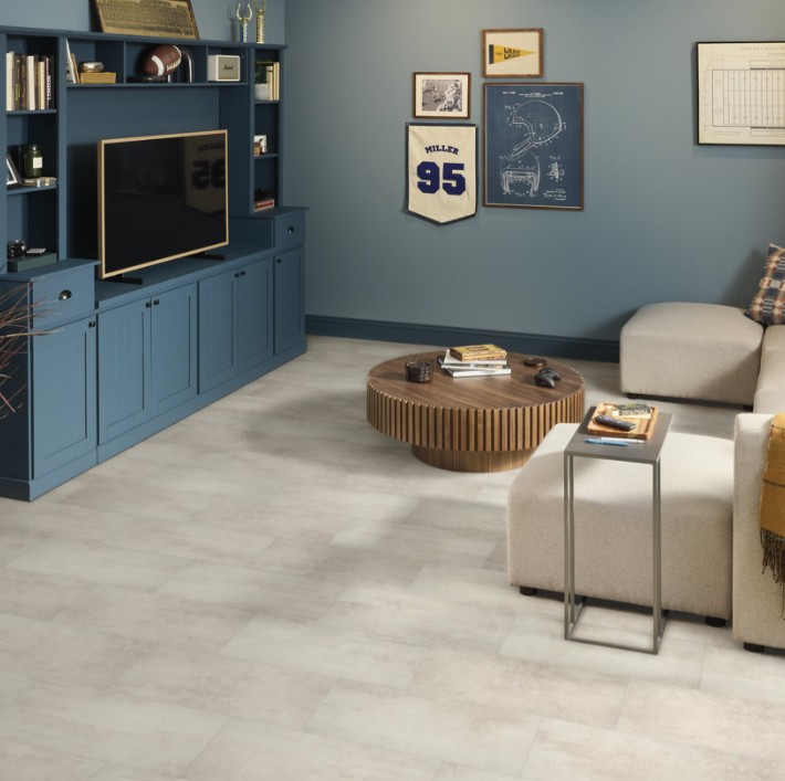 Shaw Floorte Paragon Tile: Bone Luxury Vinyl Tile 1022V 01125 Room Scene
