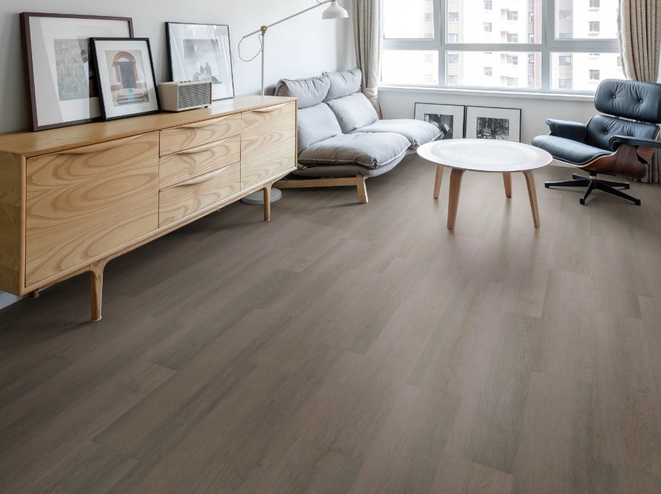 Shaw Floorte Pro Infinite SPC: Boheme Brown Luxury Enhanced Vinyl Plank with Attached Pad 3100V 07099 Room Scene