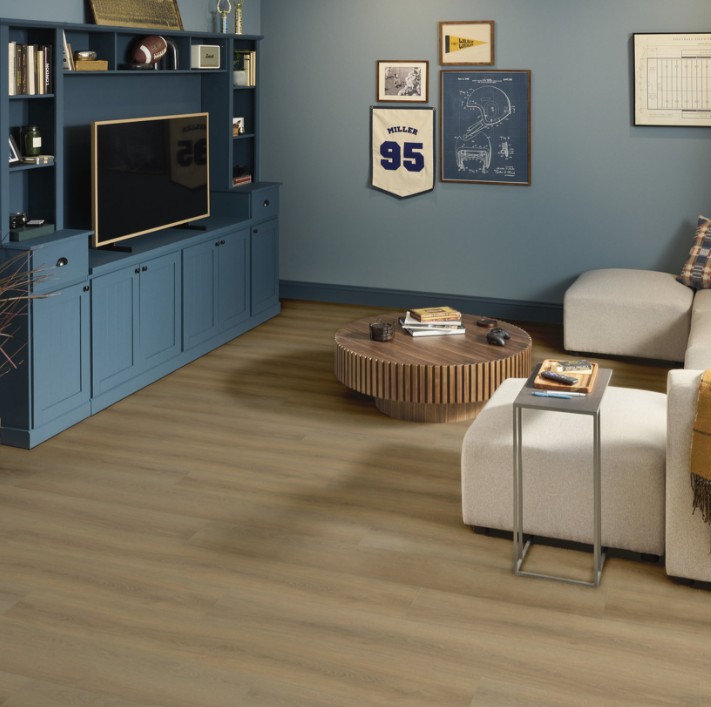 Shaw Floorte Dwell: Nutmeg Luxury Enhanced Vinyl Plank with Attached Pad 3080V 07325 Room Scene