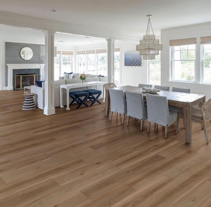 Shaw Floorte Pro Fresh Take: Windsor Brown Vinyl Tile with Attached Pad 3415V 07347 Room Scene