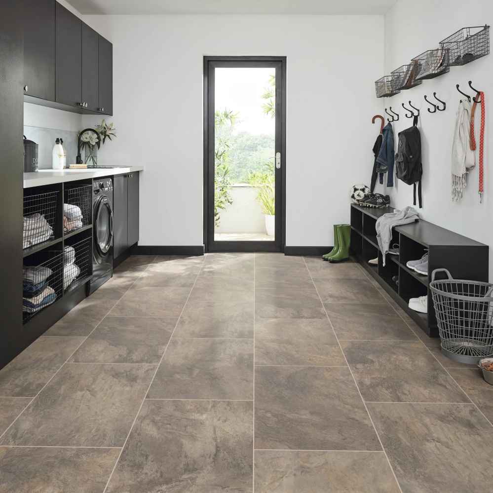 Karndean Korlok Stone: Australian Slate Mountain Slate Waterproof Luxury Vinyl Plank RKT3003-G Room Scene