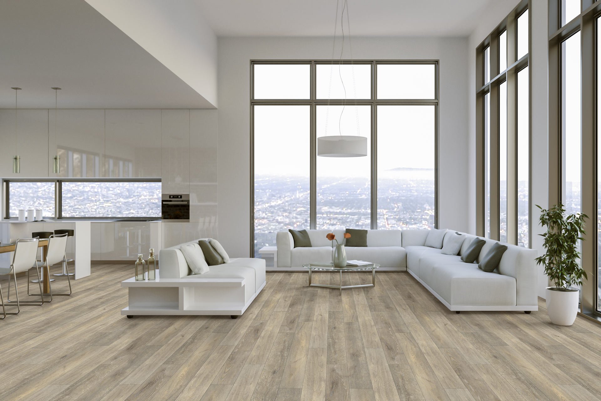 Happy Feet Pinnacle Collection: Norfolk 7" x 60" Luxury Vinyl Plank HF1202 Room Scene