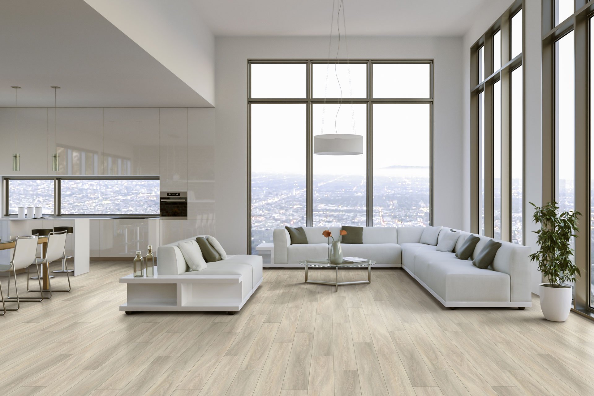 Happy Feet Pinnacle Collection: Queensberry 7" x 60" Luxury Vinyl Plank HF1203 Room Scene