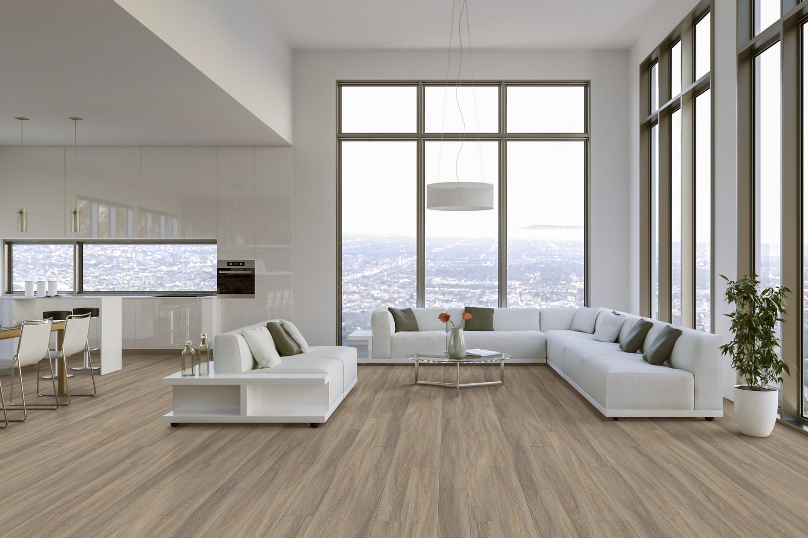 Happy Feet Pinnacle Collection: Sussex 7" x 60" Luxury Vinyl Plank HF1205 Room Scene