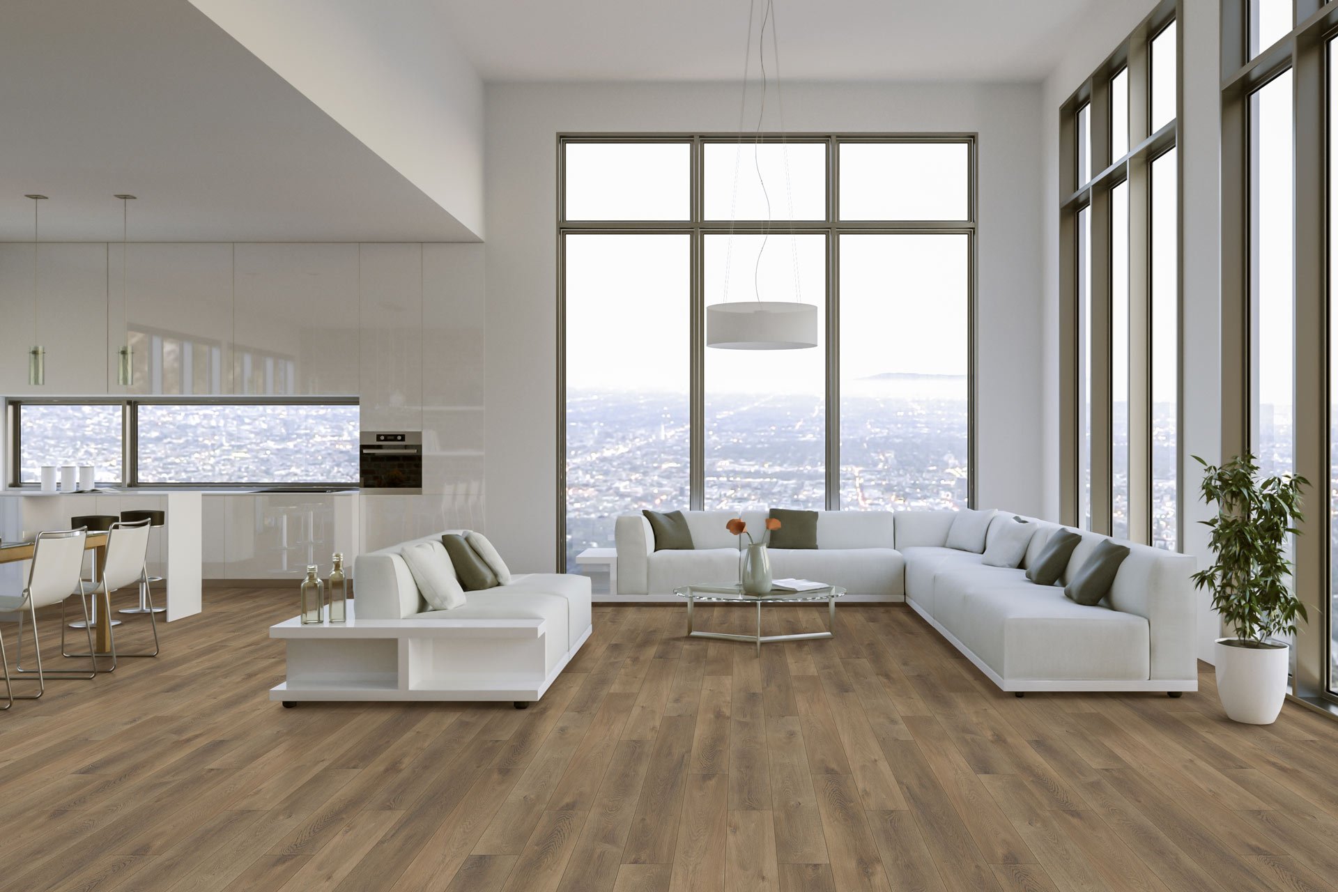 Happy Feet Pinnacle Collection: Cornwall 7" x 60" Luxury Vinyl Plank HF1207 Room Scene