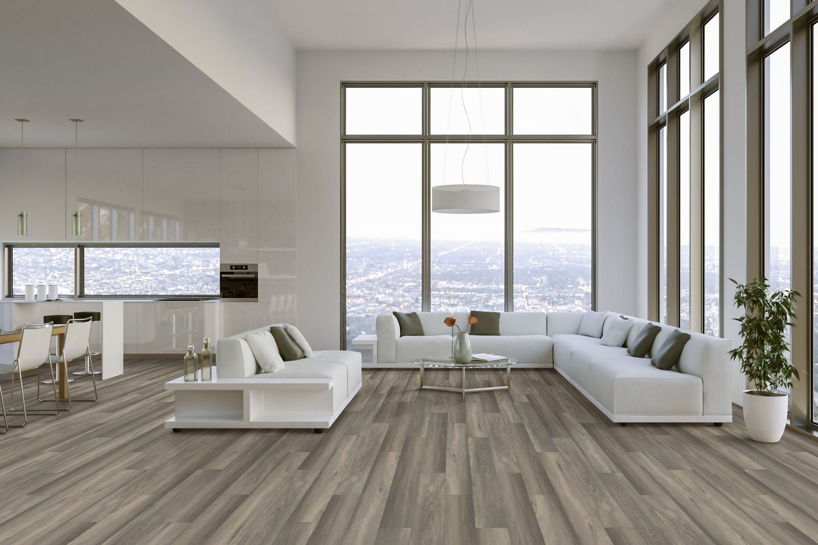 Happy Feet Pinnacle Collection: Devonshire 7" x 60" Luxury Vinyl Plank HF1209 Room Scene