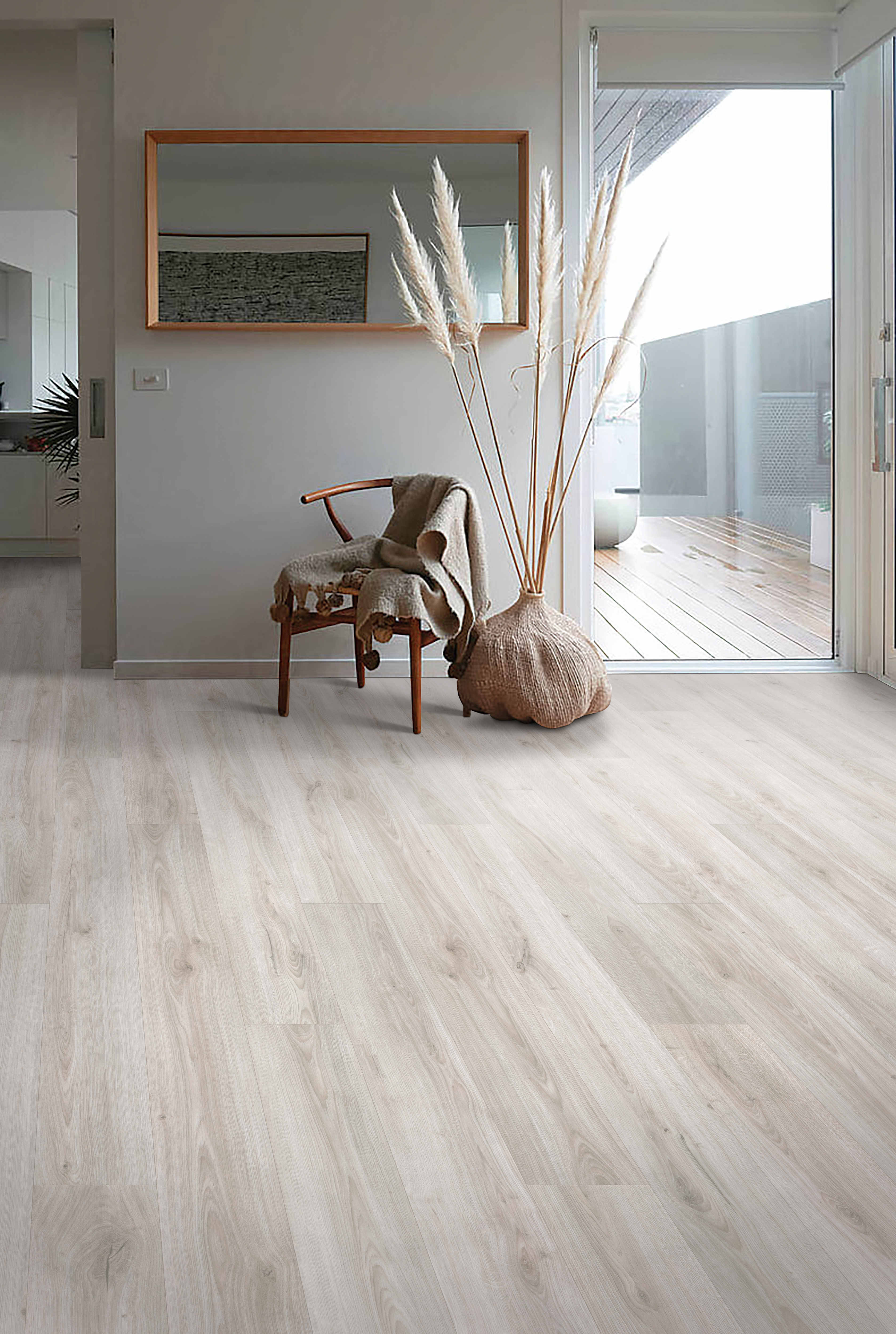 Mohawk Revwood Premier: Palm City Adobe Oak 12mm Waterproof Laminate CDL41-01 Room Scene