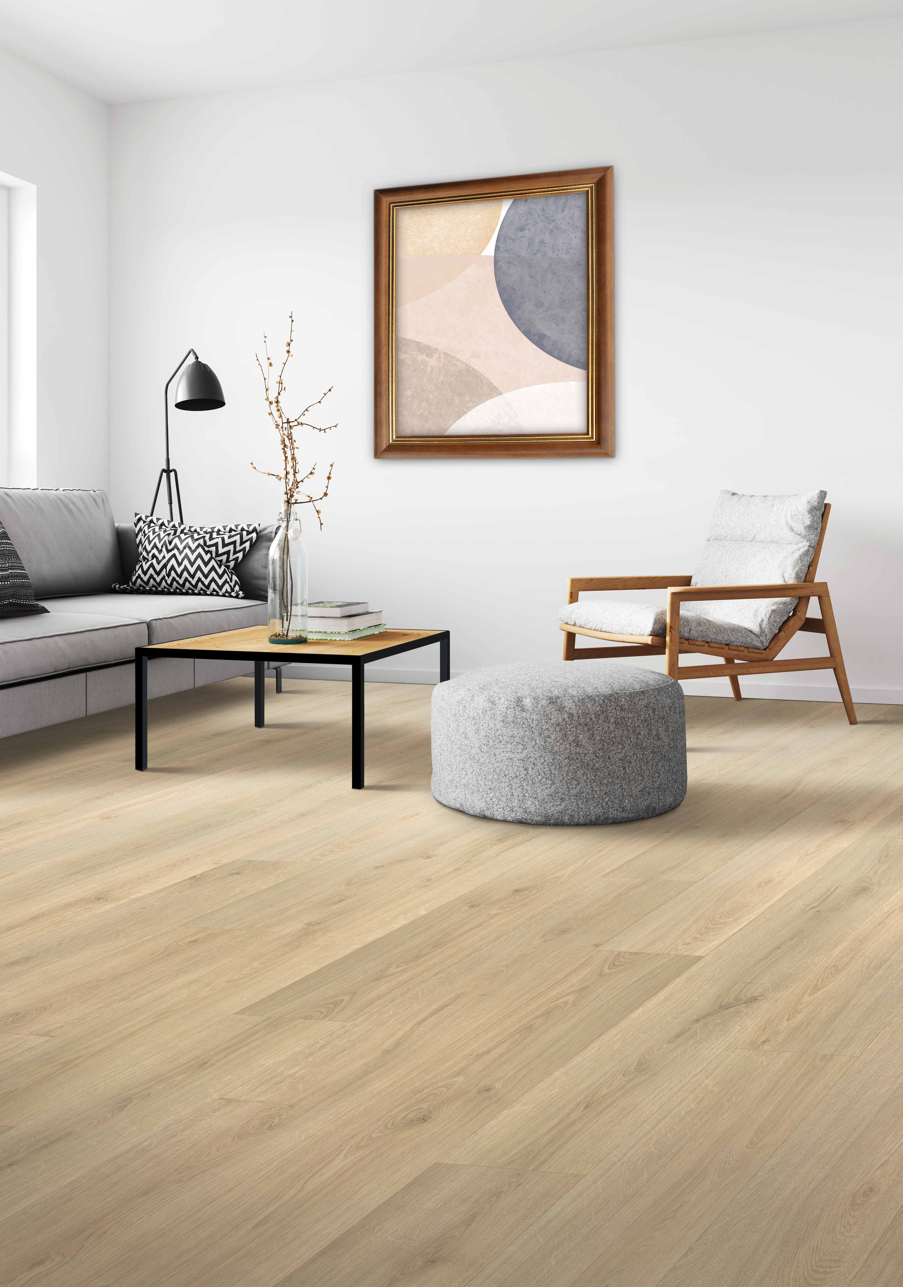 Mohawk Revwood Premier: Palm City Golden Sand Oak 12mm Waterproof Laminate CDL41-02 Room Scene