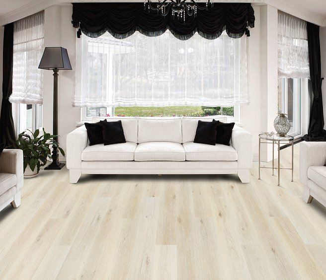 USFloors Coretec Plus Pro: Flagstaff Oak Engineered Luxury Vinyl Plank with Cork Comfort VV017-01023 Room Scene