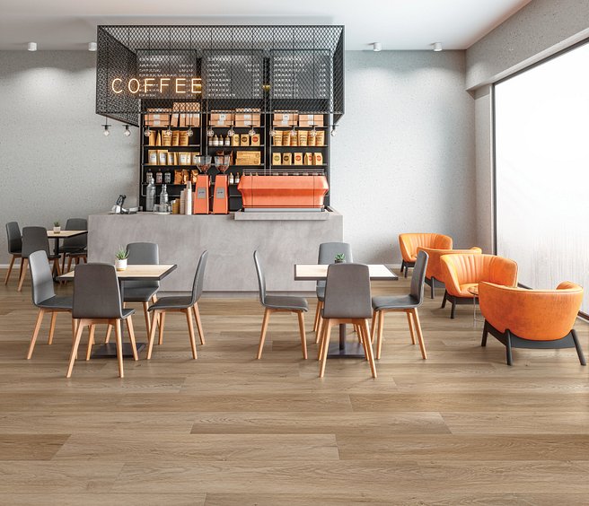 USFloors Coretec Pro Plus XL Enhanced HD: Southampton Oak Engineered Luxury Vinyl Plank with Cork Comfort VV488-02099 Room Scene