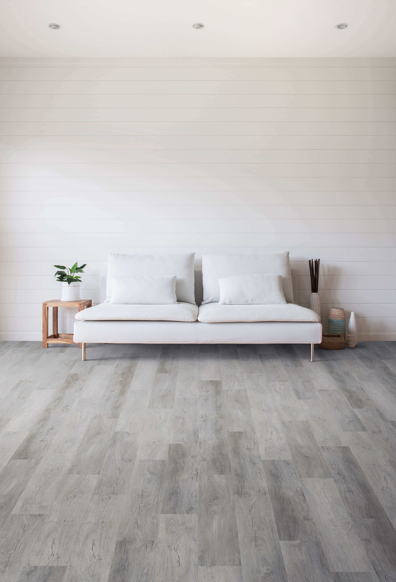 Happy Feet Mustang Collection: Bronco Luxury Vinyl Plank with Attached Pad HF491 Room Scene