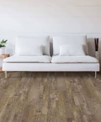 Happy Feet Mustang Collection: Barnwood Luxury Vinyl Plank with Attached Pad HF494 Room Scene