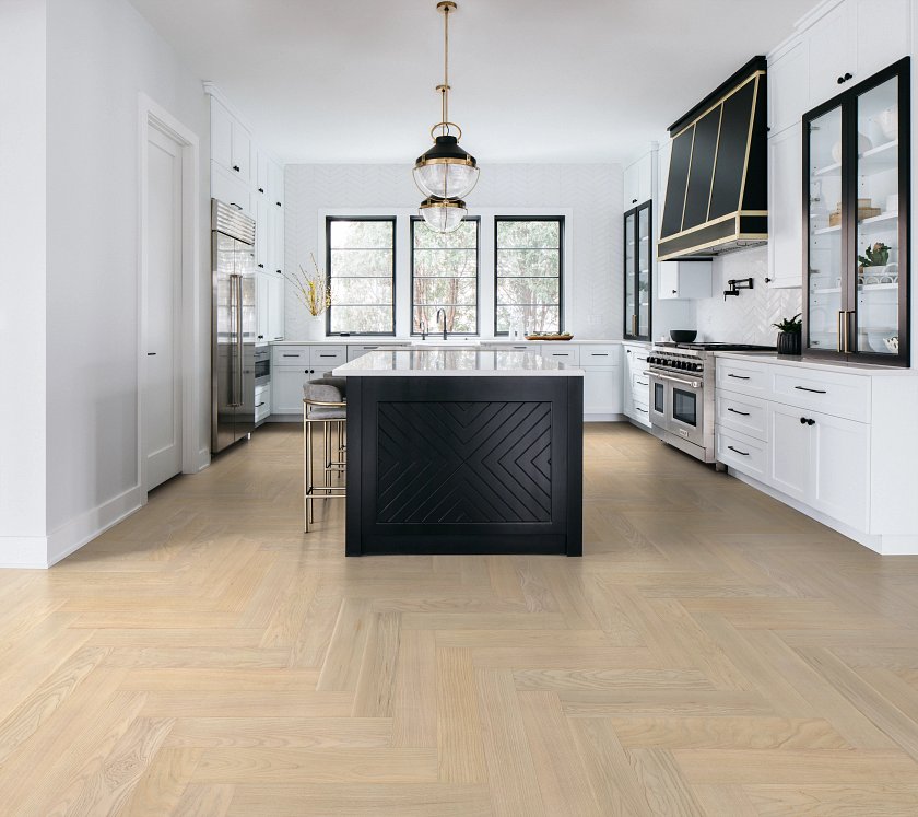 Anderson Tuftex Hardwood European Ash Herringbone: Metro 5/8" x 5" Engineered Hardwood AA846 11086 Room Scene
