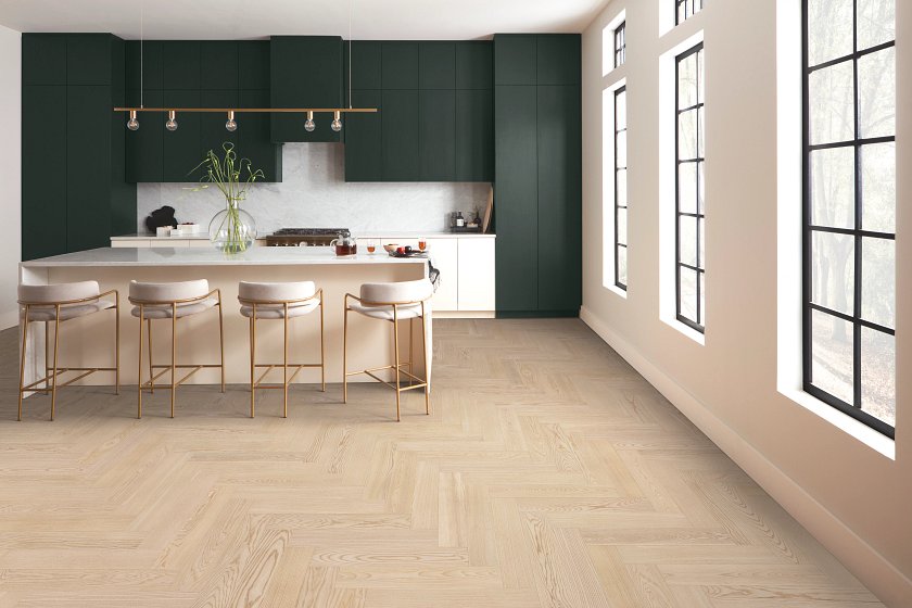 Anderson Tuftex Hardwood European Ash Herringbone: Parfait 5/8" x 5" Engineered Hardwood AA846 11087 Room Scene