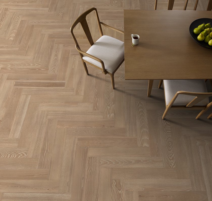 Anderson Tuftex Hardwood European Ash Herringbone: Ballet 5/8" x 5" Engineered Hardwood AA846 17060 Room Scene