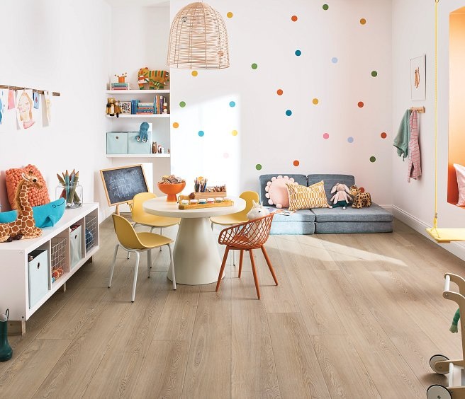 USFloors Coretec Soft Step Premium: Flaxen Ash Engineered Luxury Vinyl Plank with Soft Step Underlayment VV810-5025 Room Scene