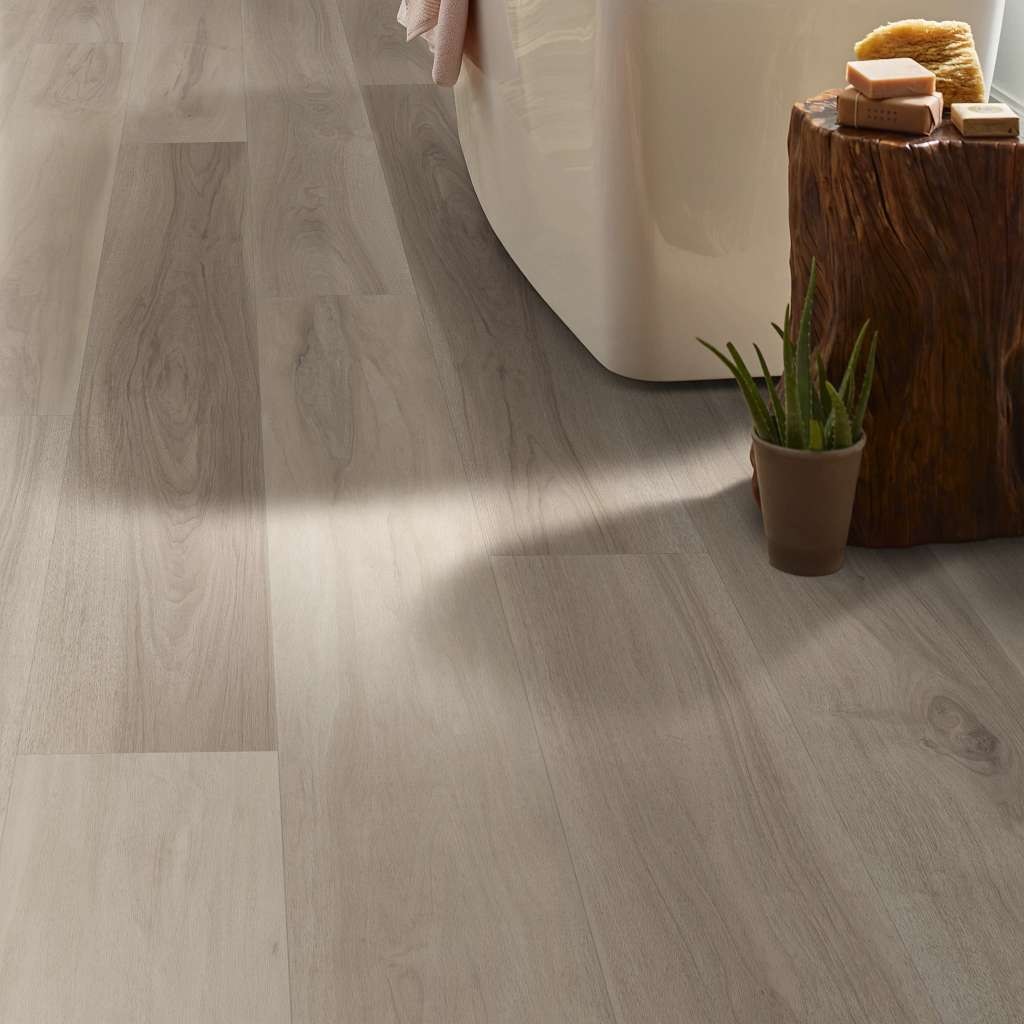 Shaw Floorte Titan HD Plus Platinum: Renewed Hickory Luxury Enhanced Vinyl Plank with Attached Pad 3302V 05176 Room Scene
