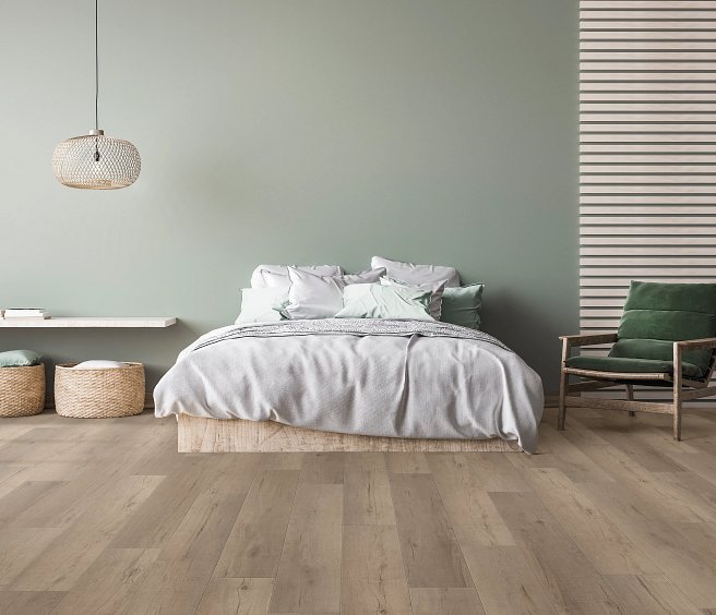 USFloors Coretec Plus Enhanced: Miles Oak Engineered Luxury Vinyl Plank with Cork Comfort VV012-08006 Room Scene