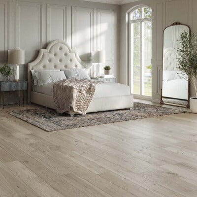 Mannington Maison Collection: Provence Blanc 9/16" x 7" Engineered Hickory Hardwood MSP07BLC1 Room Scene