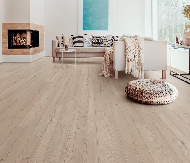 USFloors Coretec Plus Premium: Vanilla Pine Engineered Luxury Vinyl Plank VV457-05036 Room Scene