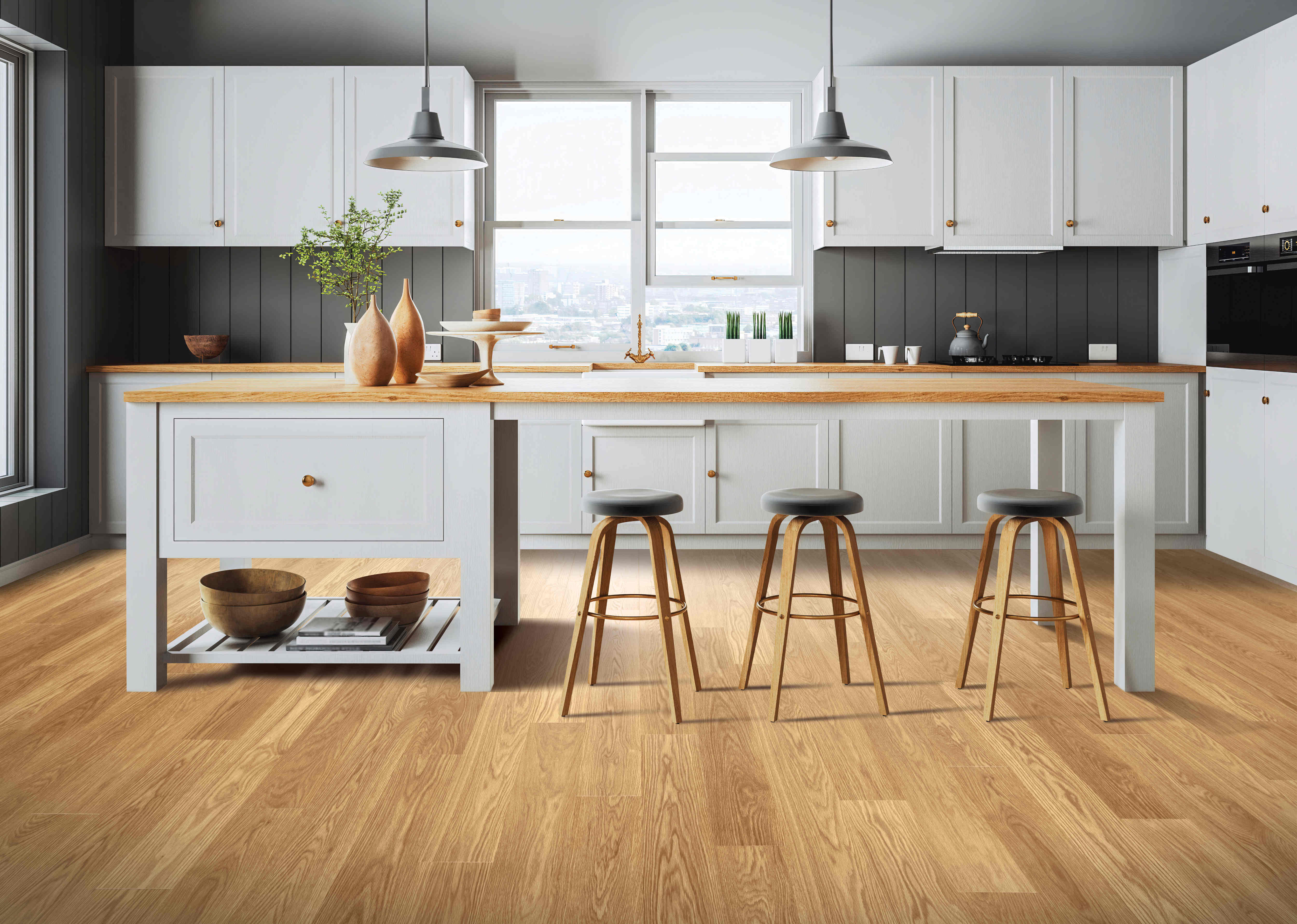 Mohawk Revwood Plus: Sterlington Tennessee Rye Oak 8mm Waterproof Laminate CDL46-01 Room Scene