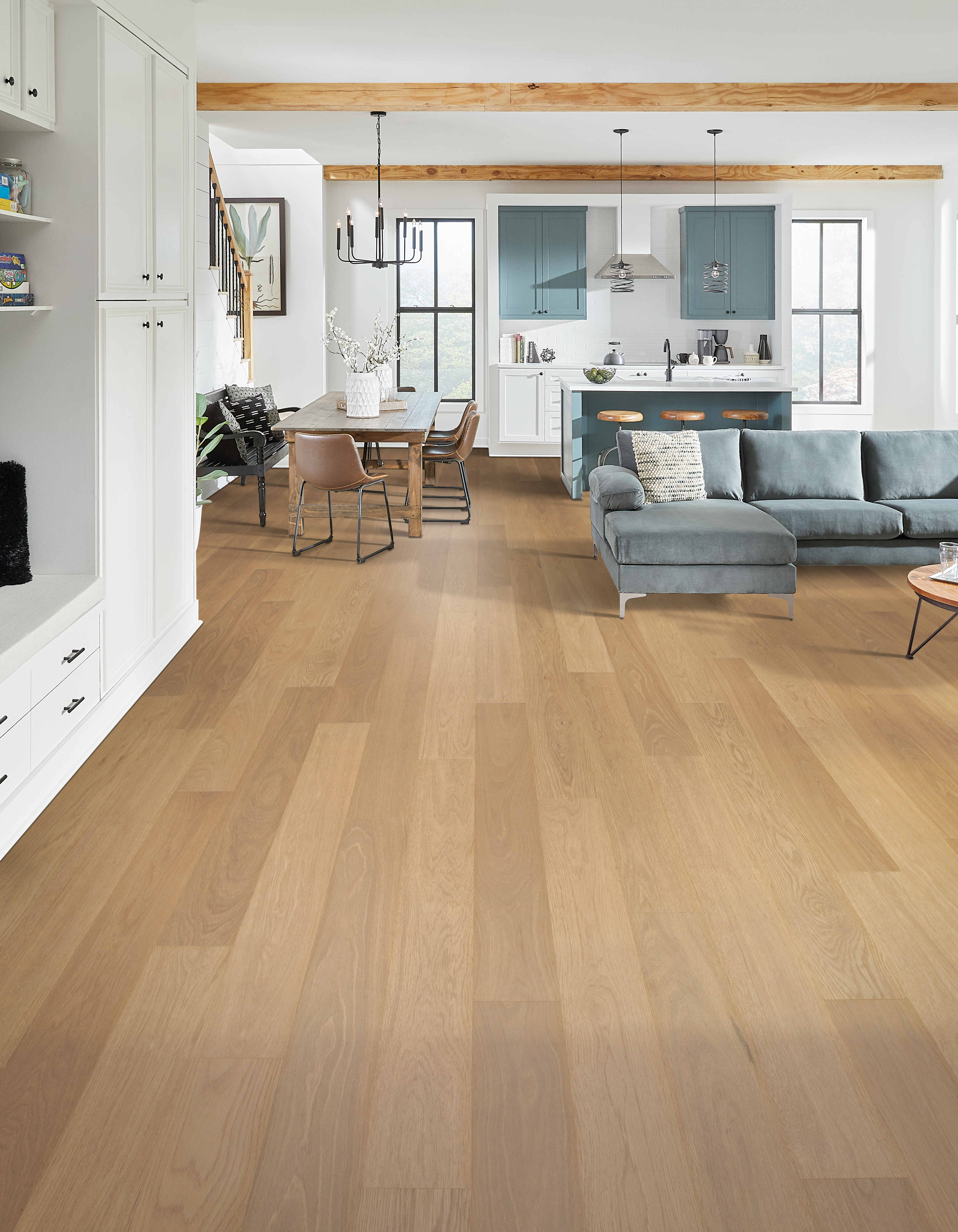 Mohawk Revwood Plus: Alder Creek Toasted Timber Oak 8mm Waterproof Laminate CDL45-02 Room Scene