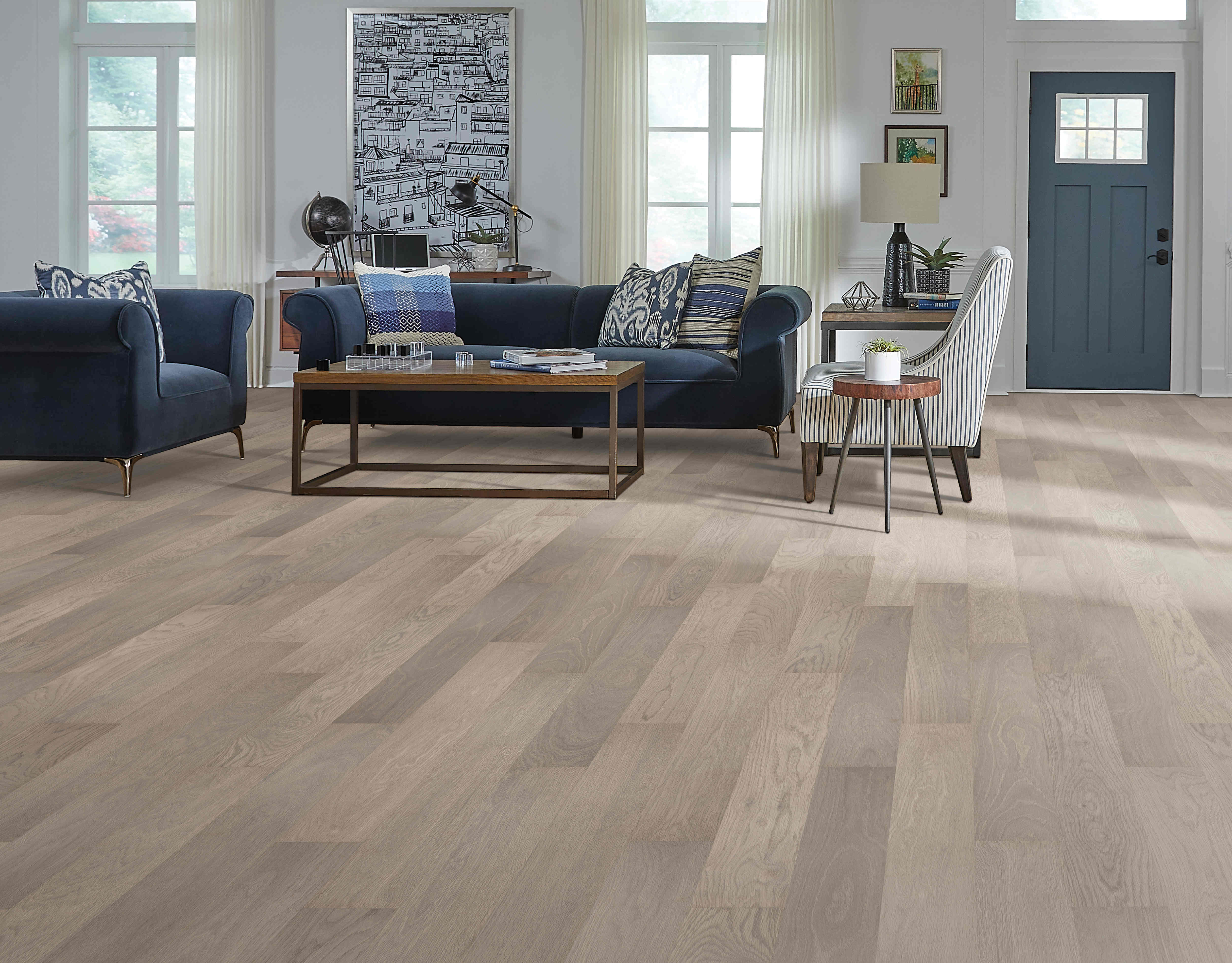 Mohawk Revwood Plus: Alder Creek Stone's Throw Oak 8mm Waterproof Laminate CDL45-04 Room Scene