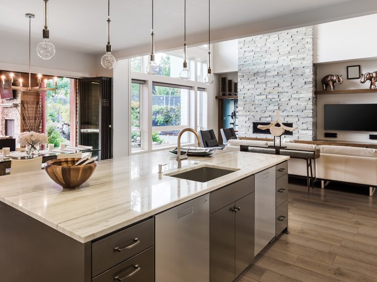 Paramount RigidCORE Capstone: Bridgewater Brown 6" x 48" Waterproof Rigid Luxury Vinyl Plank with attached pad PARC602-LONOAK5BRI Room Scene