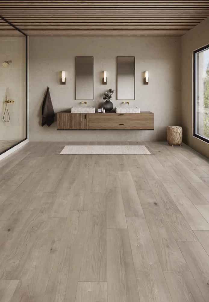 Mannington Restoration Collection: Harmony Miso 12mm Waterproof Laminate 28640V Room Scene