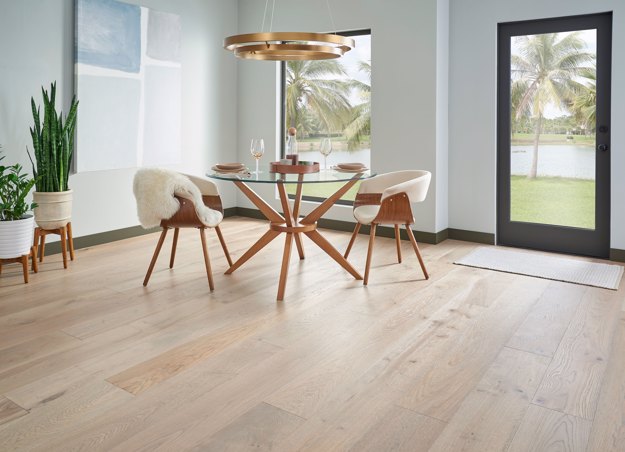 Hartco TimberBrushed Platinum: Ship to Shore 9/16" x 9" Engineered Oak Hardwood EKTB97L02WF Room Scene