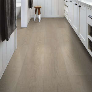 Shaw Floorte Pro Fresh Take: Shell Taupe Vinyl Tile with Attached Pad 3415V 5208 Room Scene