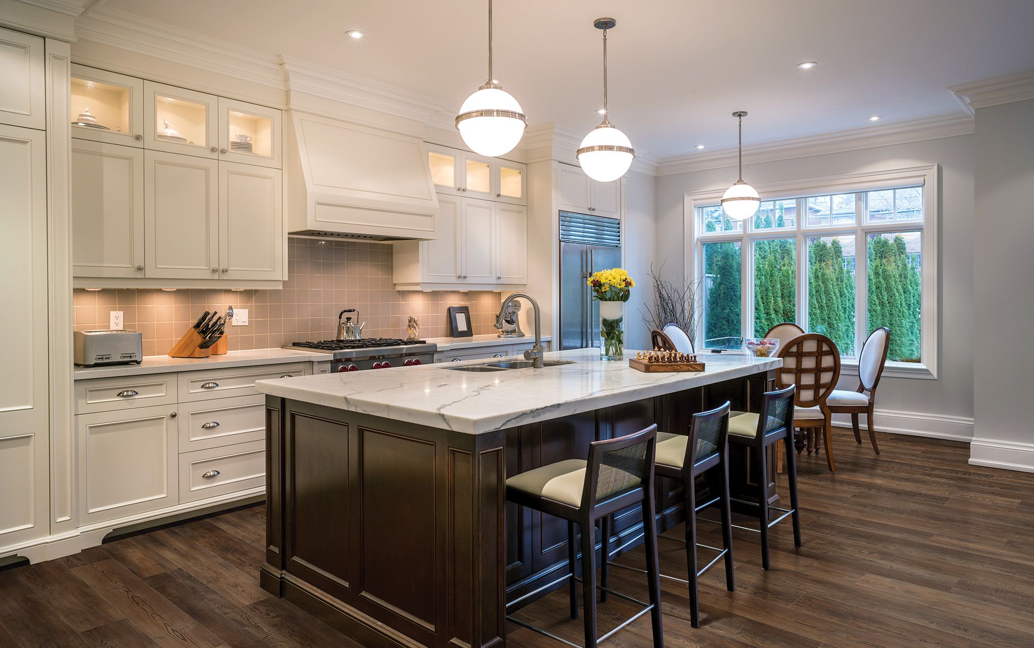 Paramount RigidCORE Cornerstone: Autumn Wheat 7" x 48" Waterproof Rigid Luxury Vinyl Plank with attached pad RC313 Room Scene