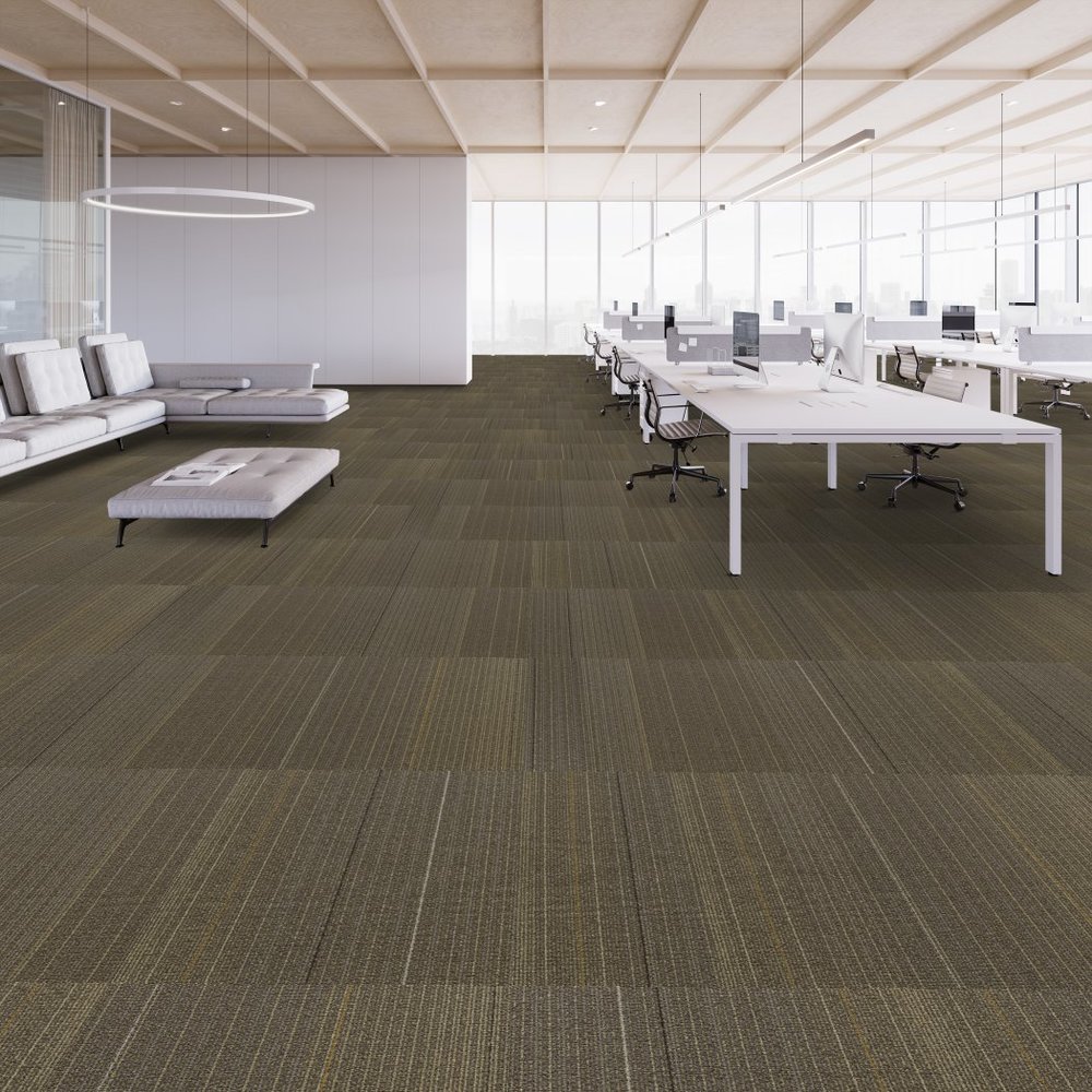 Shaw Disperse: Flutter 24" x 24" Carpet Tile 59576 75761 Room Scene