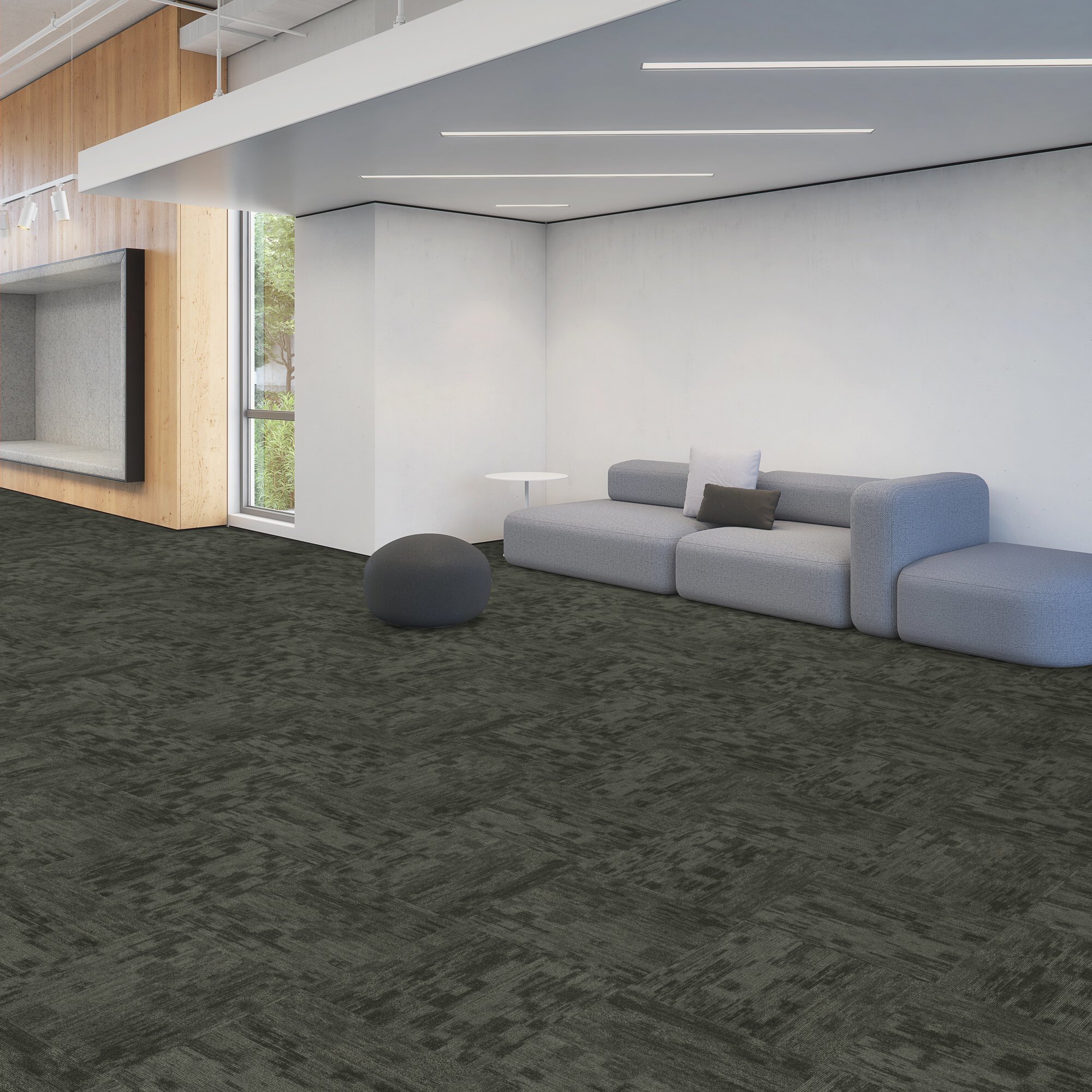 Patcraft Natural Form 24"x24" Carpet Tile: Stone Hearth I0499 00550 Room Scene