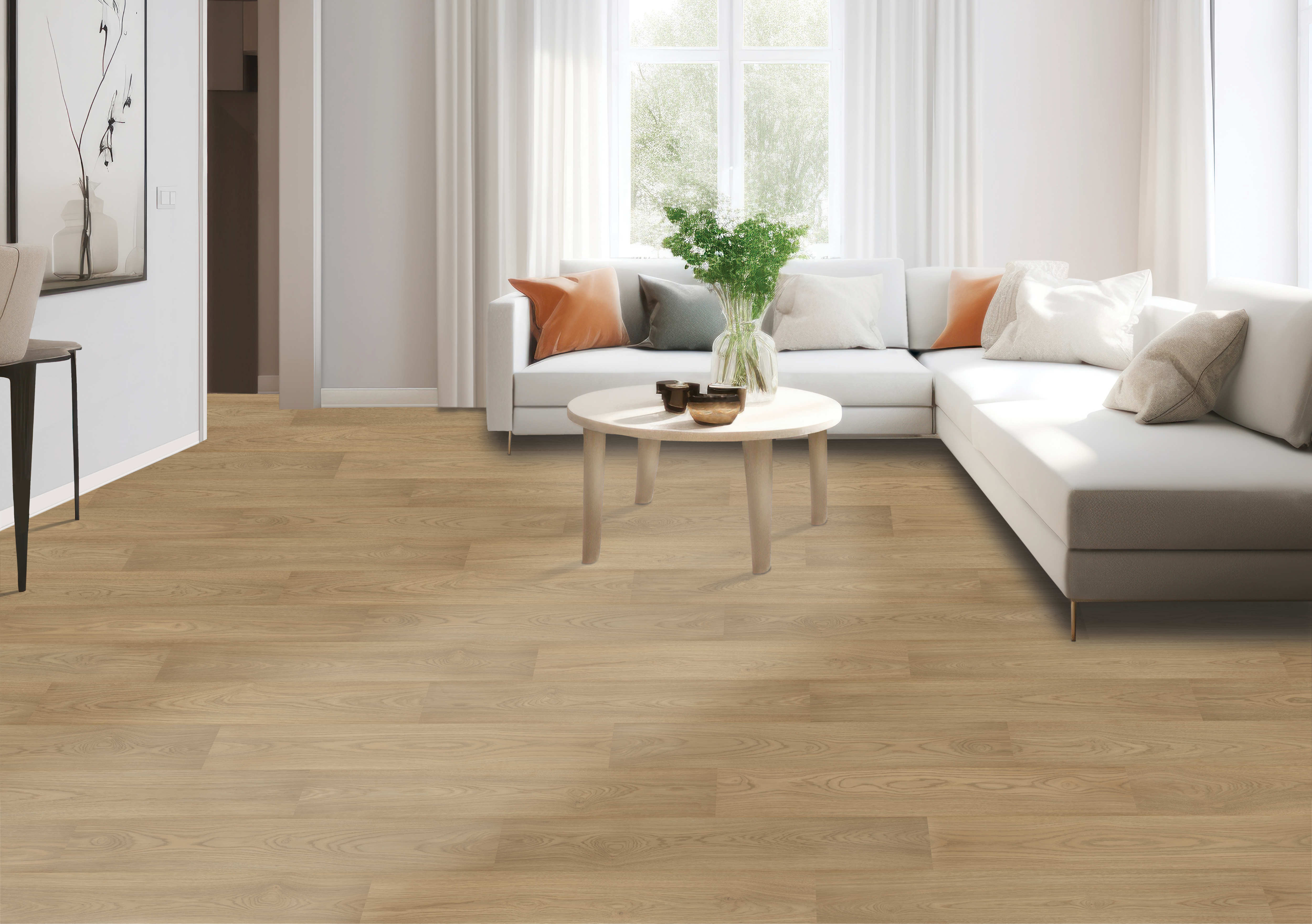 Mohawk Revwood Premier: Eden Springs Stallion Hickory 12mm Waterproof Laminate CDL02-841 Room Scene