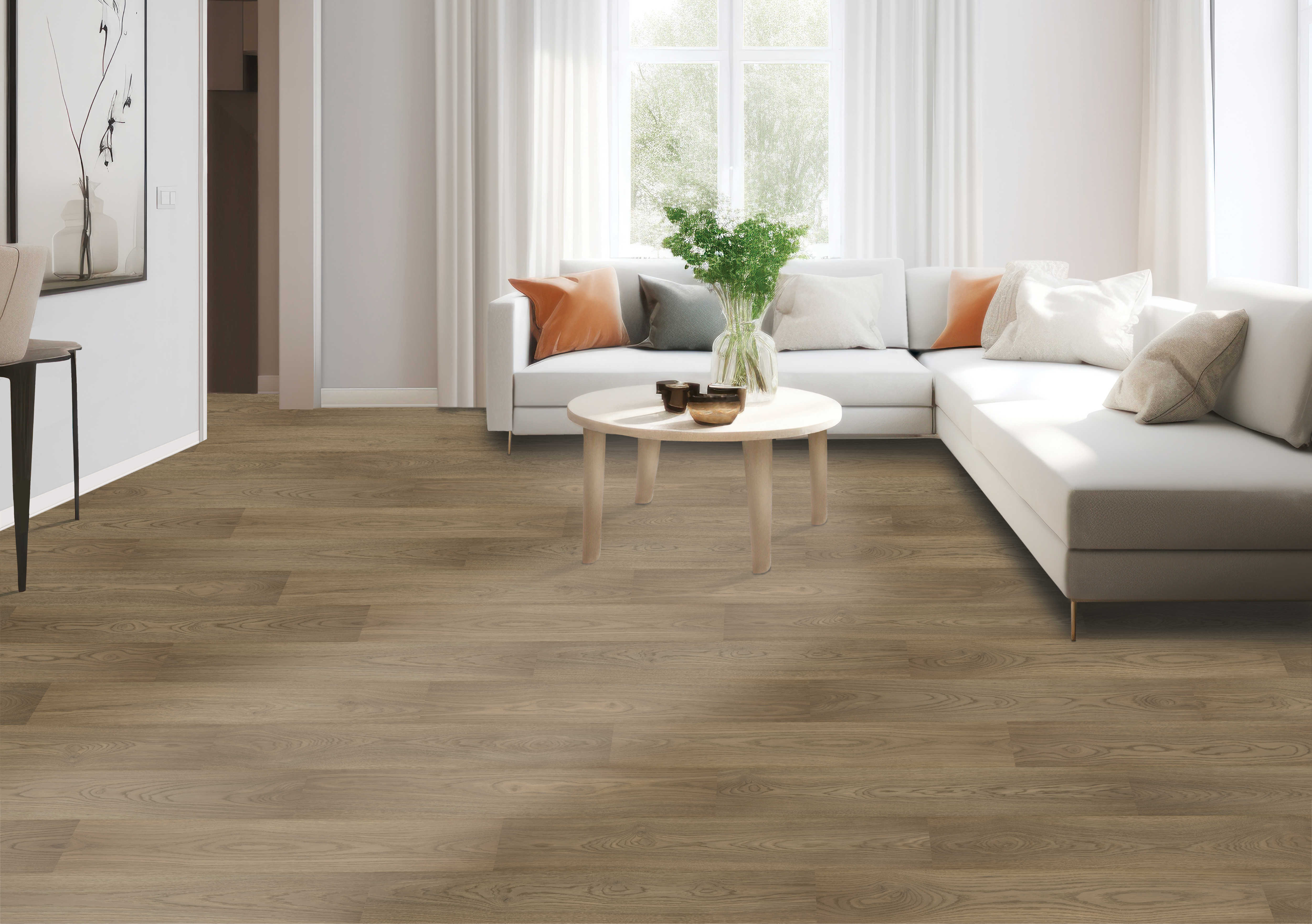 Mohawk Revwood Premier: Eden Springs Clyesdale Hickory 12mm Waterproof Laminate CDL02-869 Room Scene