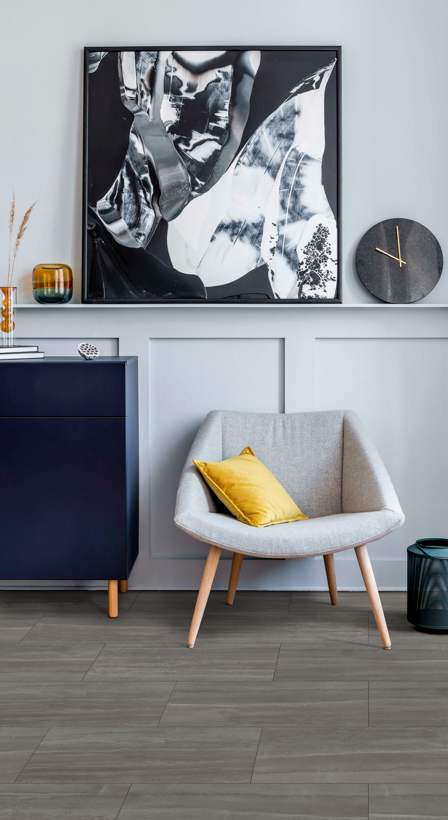 USFloors Coretec Tile: Nella Sandstone Engineered Luxury Vinyl Tile with Cork Comfort VV872-12257 Room Scene