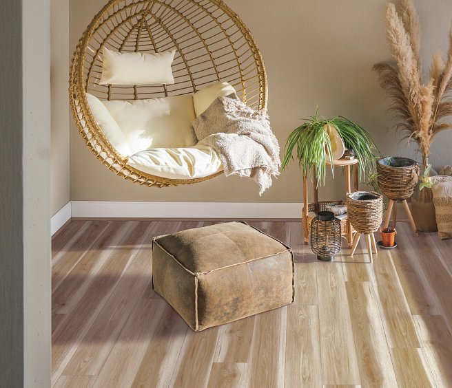 USFloors Coretec Originals Enhanced: Hartley Pecan Engineered Luxury Vinyl Plank with Cork Comfort VV855-05063 Room Scene