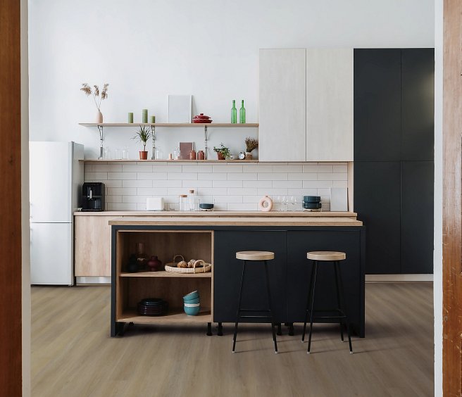 USFloors Coretec Plus: Foxbury Oak Engineered Luxury Vinyl Plank with Cork Comfort VV024-08013 Room Scene