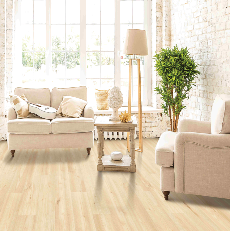 Mohawk PURETECH Plus Ellenwood Collection: Sand Chestnut Planet-Friendly Waterproof Luxury Vinyl Plank PTL05-423 Room Scene