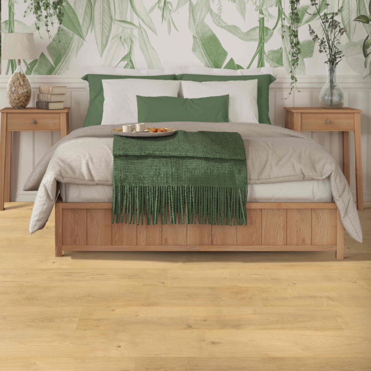 Mohawk PURETECH Plus Ellenwood Collection: Wheat Field Oak Planet-Friendly Waterproof Luxury Vinyl Plank PTL05-142 Room Scene