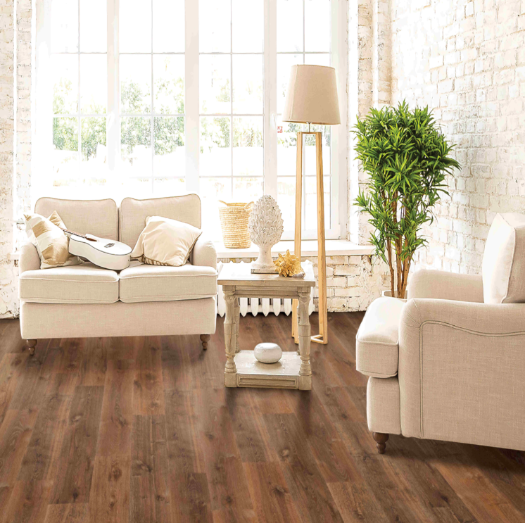 Mohawk PURETECH Plus Ellenwood Collection: Mountain Ridge Oak Planet-Friendly Waterproof Luxury Vinyl Plank PTL05-361 Room Scene