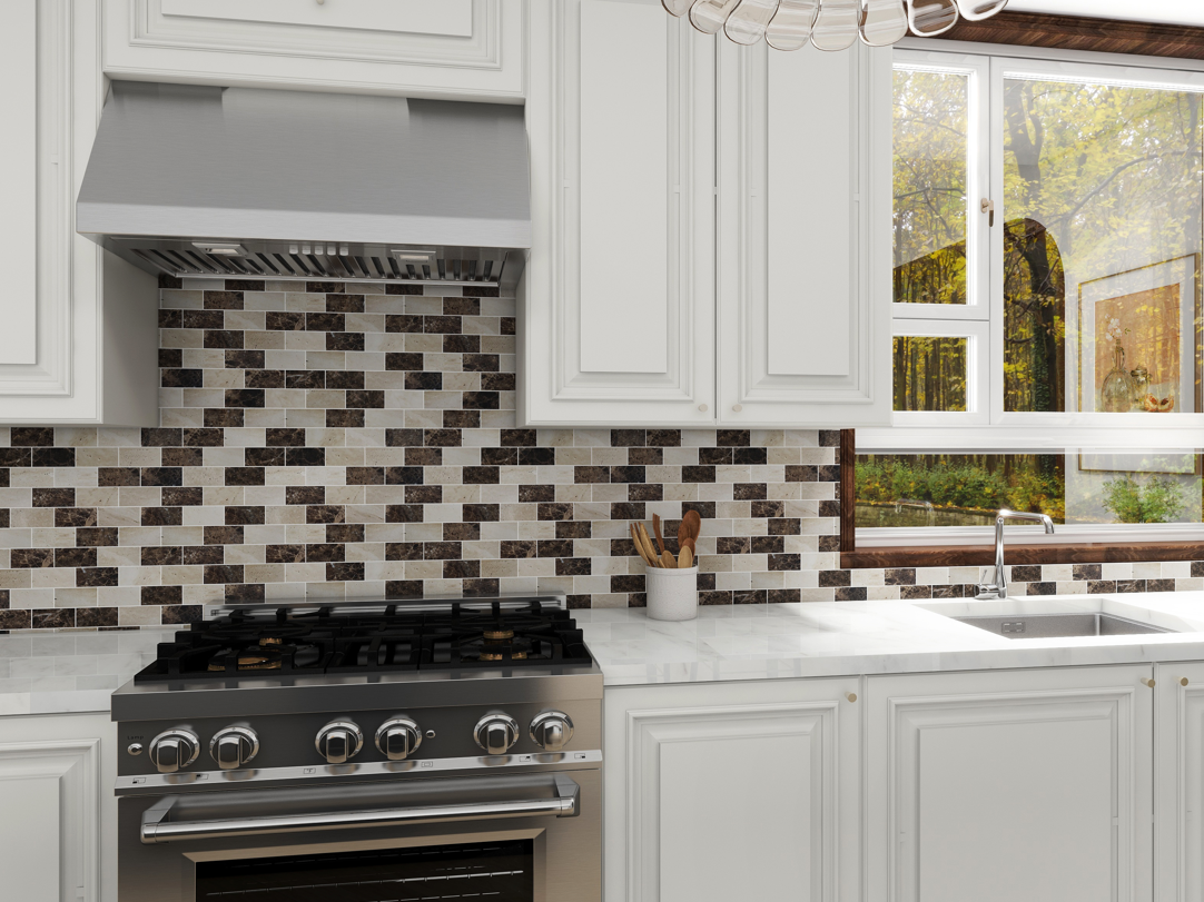 Glass Tile & Stone Stone Brick MS Series Mosaic 12" x 12" : MS598 Room Scene