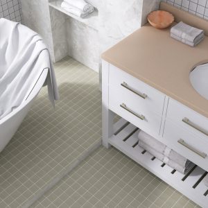 Glass Tile & Stone Nextgen: 2" Square Mosaic Classic Taupe UGP02967 Room Scene