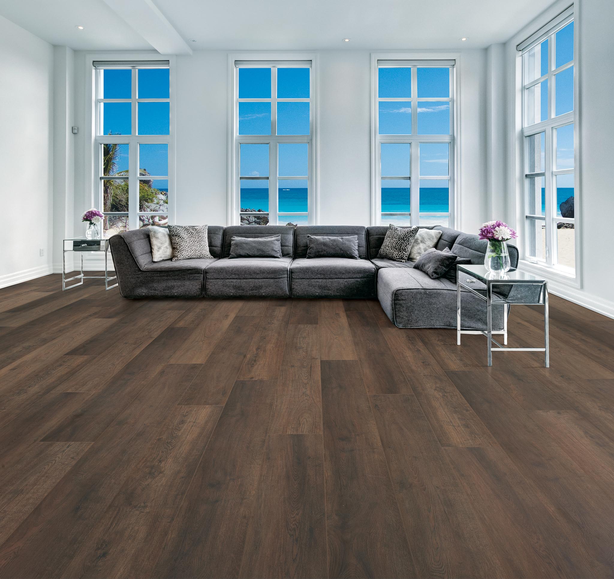 Casabella Laminate AquaProof: Arden 8" x 60" Waterproof Laminate Plank with Attached Pad AP107AN Room Scene