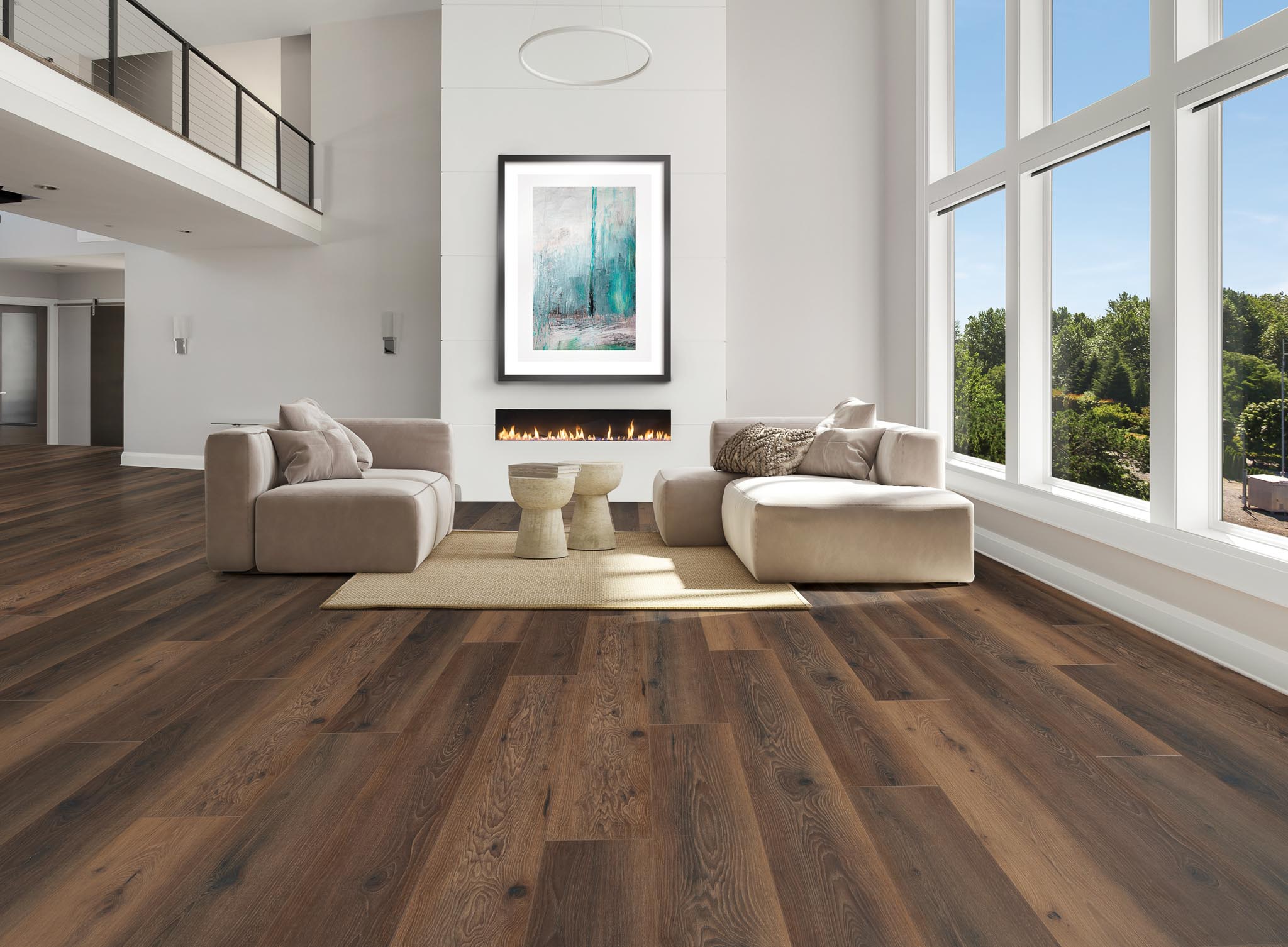 Casabella Laminate AquaProof: Barkers Point  8" x 60" Waterproof Laminate Plank with Attached Pad AP107BP Room Scene