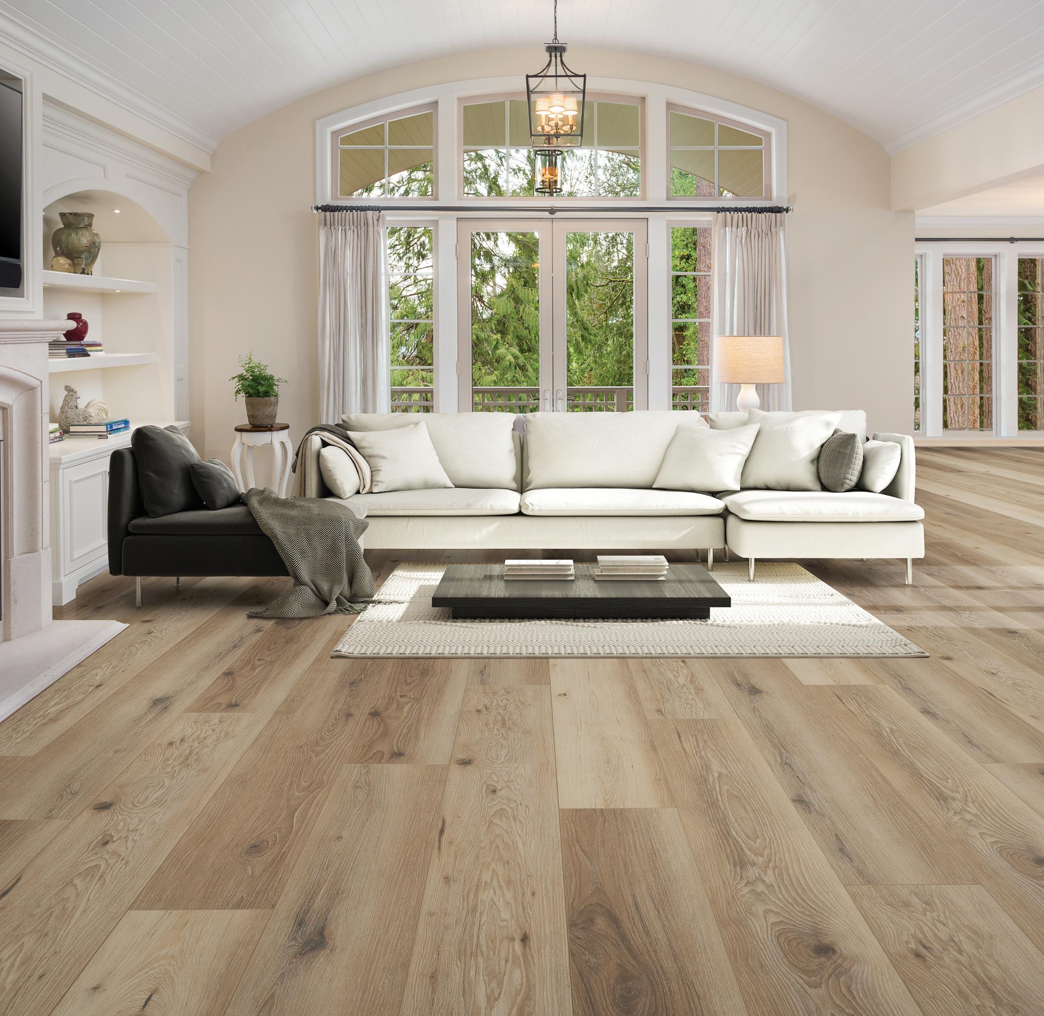 Casabella Laminate AquaProof: Cedar Knoll 8" x 60" Waterproof Laminate Plank with Attached Pad AP107CK Room Scene