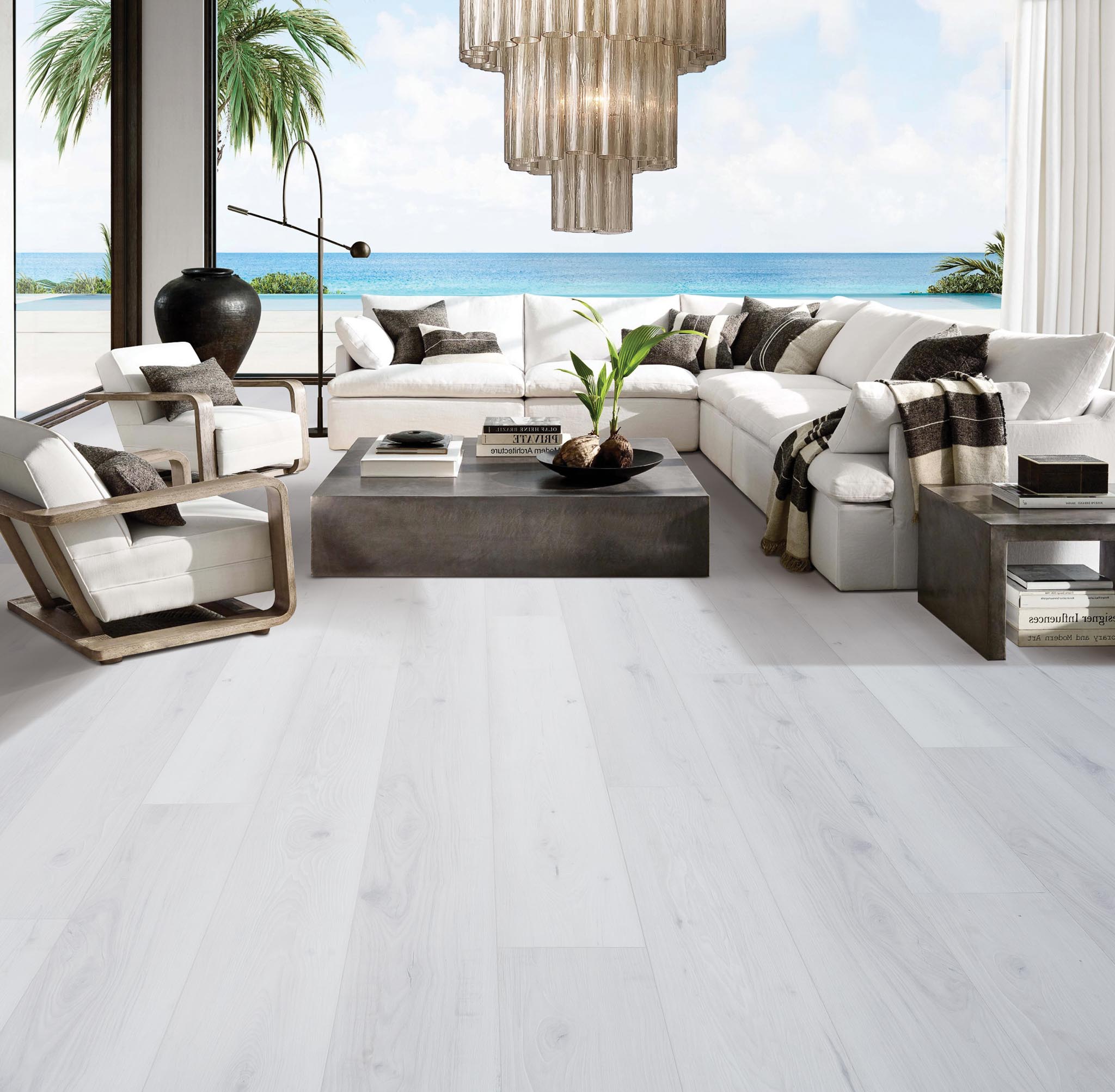 Casabella Laminate AquaProof: Lighthouse 8" x 60" Waterproof Laminate Plank with Attached Pad AP107LH Room Scene